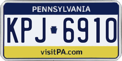 PA license plate KPJ6910