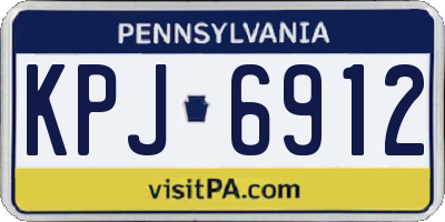 PA license plate KPJ6912