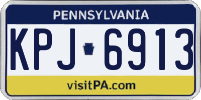 PA license plate KPJ6913