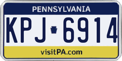 PA license plate KPJ6914