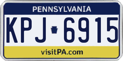 PA license plate KPJ6915