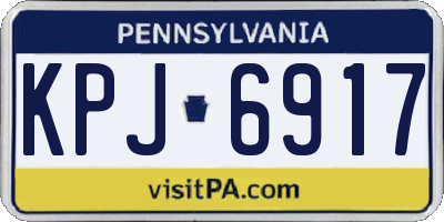 PA license plate KPJ6917