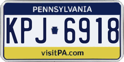 PA license plate KPJ6918