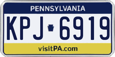 PA license plate KPJ6919