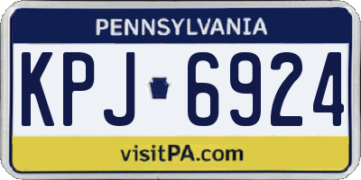 PA license plate KPJ6924