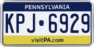 PA license plate KPJ6929