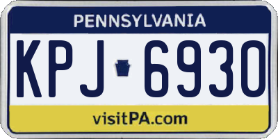 PA license plate KPJ6930