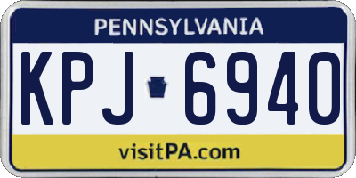 PA license plate KPJ6940