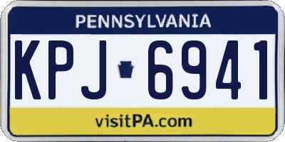 PA license plate KPJ6941