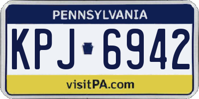 PA license plate KPJ6942