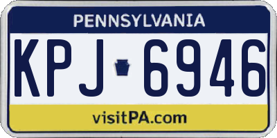 PA license plate KPJ6946
