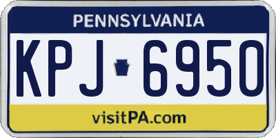 PA license plate KPJ6950