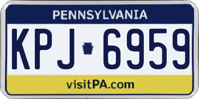 PA license plate KPJ6959