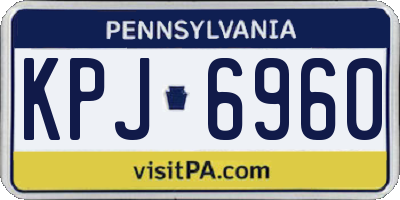 PA license plate KPJ6960
