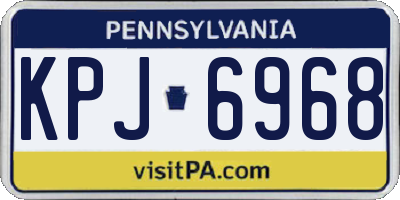 PA license plate KPJ6968