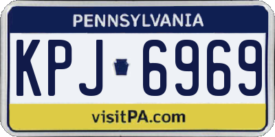 PA license plate KPJ6969