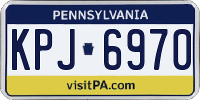PA license plate KPJ6970
