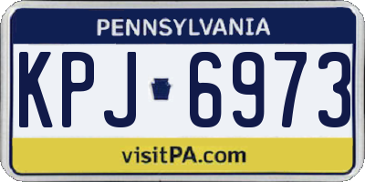 PA license plate KPJ6973