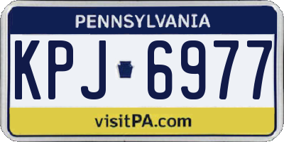 PA license plate KPJ6977