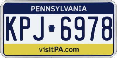 PA license plate KPJ6978
