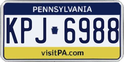 PA license plate KPJ6988