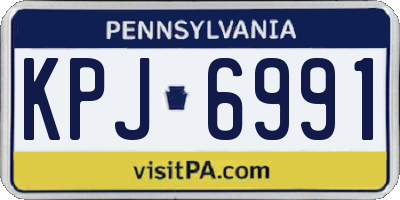 PA license plate KPJ6991