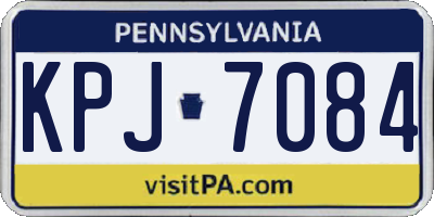 PA license plate KPJ7084