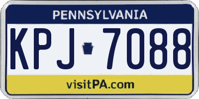 PA license plate KPJ7088