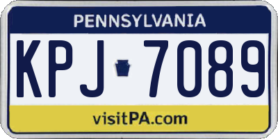 PA license plate KPJ7089