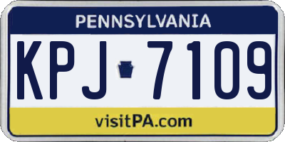 PA license plate KPJ7109