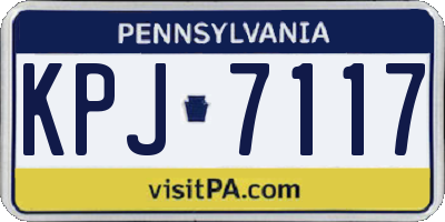 PA license plate KPJ7117