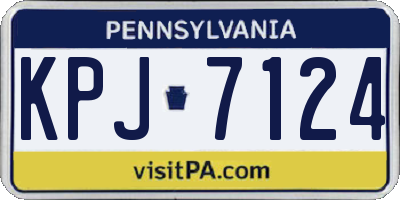 PA license plate KPJ7124