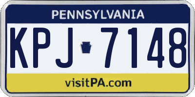 PA license plate KPJ7148