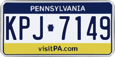 PA license plate KPJ7149