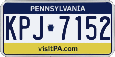 PA license plate KPJ7152