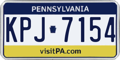 PA license plate KPJ7154