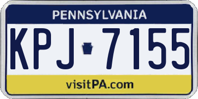PA license plate KPJ7155