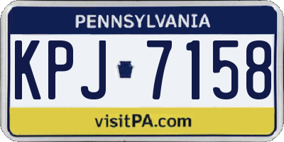 PA license plate KPJ7158