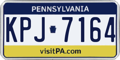 PA license plate KPJ7164