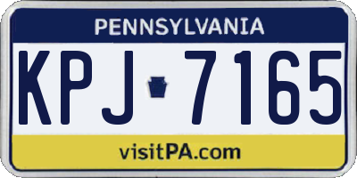 PA license plate KPJ7165