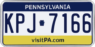 PA license plate KPJ7166