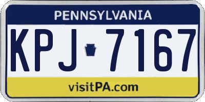 PA license plate KPJ7167