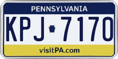 PA license plate KPJ7170