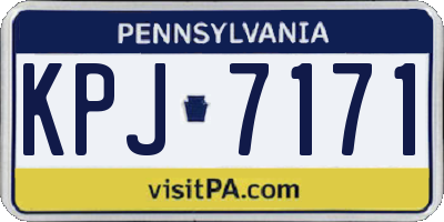 PA license plate KPJ7171
