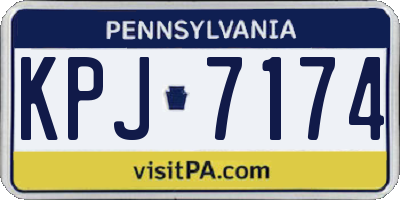 PA license plate KPJ7174