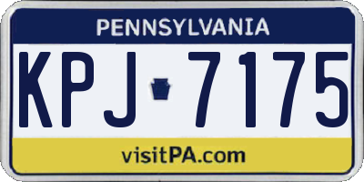 PA license plate KPJ7175