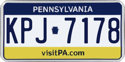 PA license plate KPJ7178