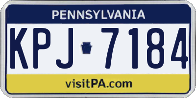 PA license plate KPJ7184