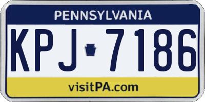 PA license plate KPJ7186