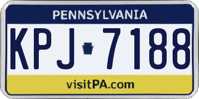 PA license plate KPJ7188